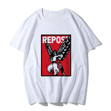Anime Tshirts Aesthetic Men's Shirt Men's Summer Anime Print Sports Casual Short-Sleeved T-shirt