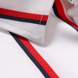 Men Shirt Fashion Slim Fit Shirt Short Sleeve Shirt Large Size Casual Top Summer Men's Casual Short Sleeve Shirt Business Striped Slim Shirt