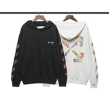 Autumn And Winter Letter Embroidered Hooded Sweater