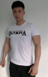 Olympus Sports Fitness European and American Short-Sleeved T-shirt Men's Cotton Breathable Loose Elastic