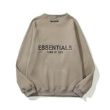 Fog Essentials Long Sleeve round Neck Sweatshirt Fog Younger Brother Seven Seasons Double Line Adhesive Letter Crew Neck Pullover Long Sleeve