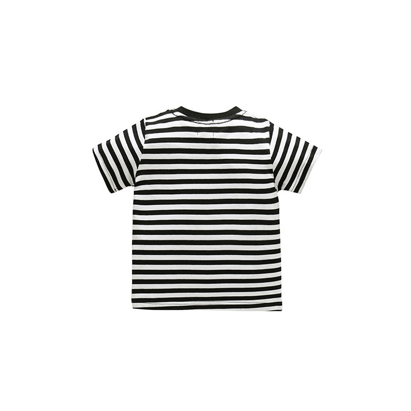 A Ape Print for Kids T Shirt Children's Clothing Bass Player Striped T-shirt
