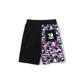 A Ape Print Shorts Shark Head Black Shorts Men's and Women's Fashion Tether Shorts