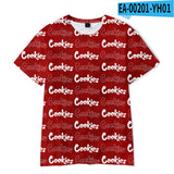 Cookies Shirt Cookies 3D Printed Fashion Casual Short Sleeve T-shirt