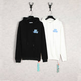 Autumn And Winter Palm Square Letter Pattern Hooded Sweater For Men And Women