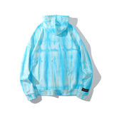 Men Fall Fall Vintage Tie-Dye Hooded Top