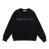Fog Sweatshirt Essentials Long Sleeve round Neck Neck Neck Sweater Double Line Letter Print Terry round Neck Pullover Long Sleeve