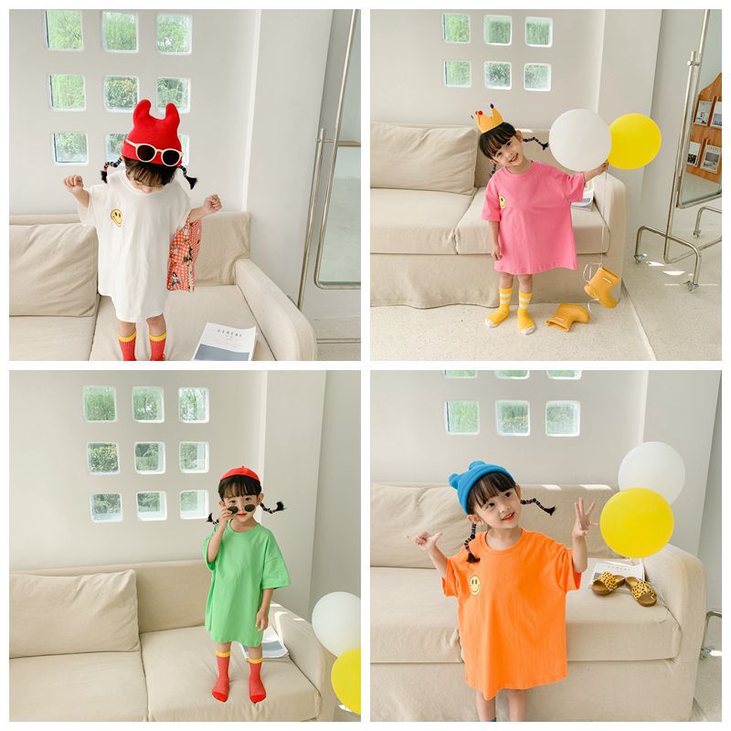 Baby Smiley Printed Shirt Girls' Short Sleeve