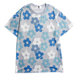 Harajuku Clothing Men's Tshirt Classic Retro Shirts Summer Flower Print Loose Short Sleeve T-shirt Men and Women Casual Tops