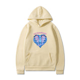 Maroon Graphic Hoodie Skull Print
