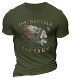 Man T Shirt round Neck Heat Transfer Patch Printed Loose Pullover