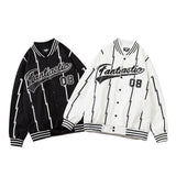 Mens Fall Outfits Retro Alphabet Embroidered Baseball Uniform Jacket Baggy Coat