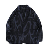 Men Fall Outfits Vintage Leopard Print Suit Jacket Loose-Fitting Casual Suit Jacket