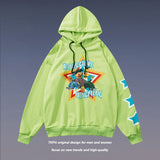 Men Fall Outfits Oversize Sweater Autumn Leisure Loose Cartoon Printed Long-Sleeved Pullover Hoodie