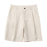 Men Bermuda Shorts Summer Men's Straight Loose Suit Shorts Casual Cropped Pants Men