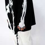 Men Fall Outfits Printed Worn Looking Washed-out Long Sleeve T-shirt Top