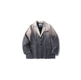 Men Fall Outfits Tie-Dye Gradient Long Sleeve Coat Leisure Suit