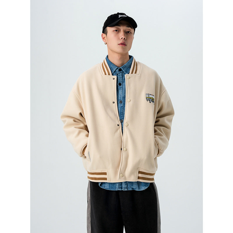 Men's Spring Flower Print Men's Jacket plus Size Retro Sports Baseball Uniform Student Men Jacket