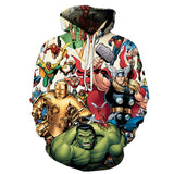 Captain America Hoodie Children's Clothing Avengers 3D Sweater Older Boys Baseball Uniform