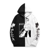 Split Hoodie Demons and Angels Color Matching Stitching Fake Two-Piece Hooded