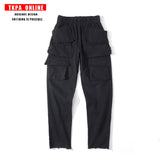 Mens Fall Outfits Vintage Distressed Overalls Bell-Bottom Pants