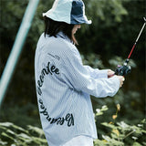 Men Shacket Long Sleeve Autumn Shirt Autumn Shirt Back Letter Print Loose Shirt