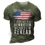 Man T Shirt  Casual round Neck Spot Heat Transfer Patch Printed