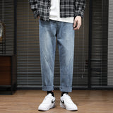 Men Summer Jeans Spring Loose Straight Jeans plus Size Retro Sports Trousers Men