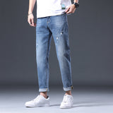 Men Distressed Jeans Man Ripped Jean Destructed Denim Pants Man Spring Summer Jeans Spring Stretch Ripped Jeans Men Men Jeans