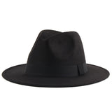 Fedora Hat Autumn and Winter Men and Women Couple Woolen Hat British Imitation Felt Fedora Hat