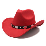 Wester Hats Ethnic Style Woolen Western Cowboy Top Hat Men Women Couples' Cap