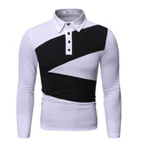 Men's Spring Tops Polo plus Size Retro Sports Long Sleeve Polo Shirt