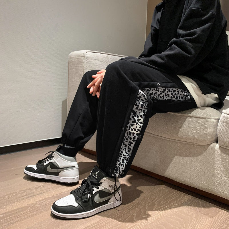 Men Pants Drawstring Ankle-Tied