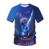 Captain America T Shirt 3D Digital Printing Men's Casual Short-Sleeved T-shirt