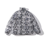 Men Fall Outfits Color Stitching Thickened Bread Coat Loose Cotton Jacket Coat
