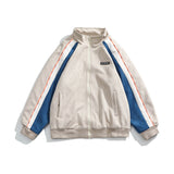 Mens Fall Outfits Autumn and Winter Loose Hip Hop Splicing Coat Vintage Suede Jacket
