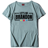 Let's Go Brandon T Shirt Letter Print Short-Sleeve T-shirt Women's Top