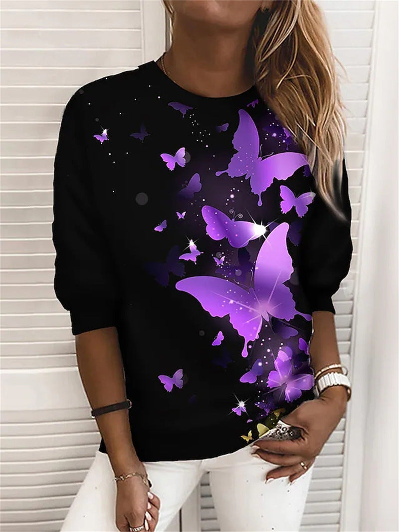 3D T Shirt Digital Printed round Neck Loose