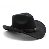 Wester Hats Western Cowboy Hat Autumn and Winter Woolen Fedora Hat Felt Cap