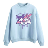Kuromi Sweatshirt Autumn and Winter Mid Collar Candy Color Couple Wear Cartoon Loose Sweater
