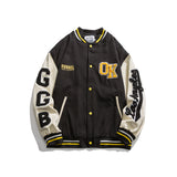 Varsity Jacket for Men Baseball Jackets Ruiienrs X Built to Last Spring Fashion Baseball Uniform