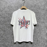 Amiri T Shirt Red Five-Pointed Star Casual Round Neck