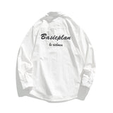 Men Shacket Long Sleeve Autumn Shirt Autumn Bear Embroidery Loose Shirt Men