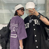 Harajuku Clothing Men's Casual Shirts Summer Printed Men's and Women's Coats Casual Top Fashion