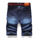 Men Jean Shorts Summer Stretch Denim Shorts Men's Casual Trend Loose Straight plus Size Shorts