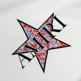 Amiri T Shirt Red Five-Pointed Star Casual Round Neck