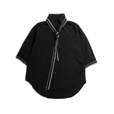 Harajuku Clothing Men's Casual Shirts Summer Solid Color Thin Sleeve Shirts Men and Women Casual Shirts