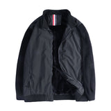 Men plus Size Coats Winter Fleece Padded Jacket Coat Cold-Proof Warm Velvet Stand Collar