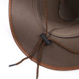 Bullhide Denim Hat Autumn Leather Solid Color Western Cowboy Top Hat