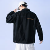 Men's Spring Denim Jacket Loose plus Size Top Retro Lapels Casual Jacket Men Denim Jacket